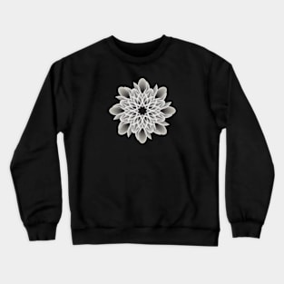 Beautiful Black and White Artistic Flower Crewneck Sweatshirt